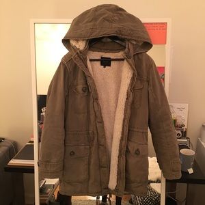 Cargo fur-lined jacket